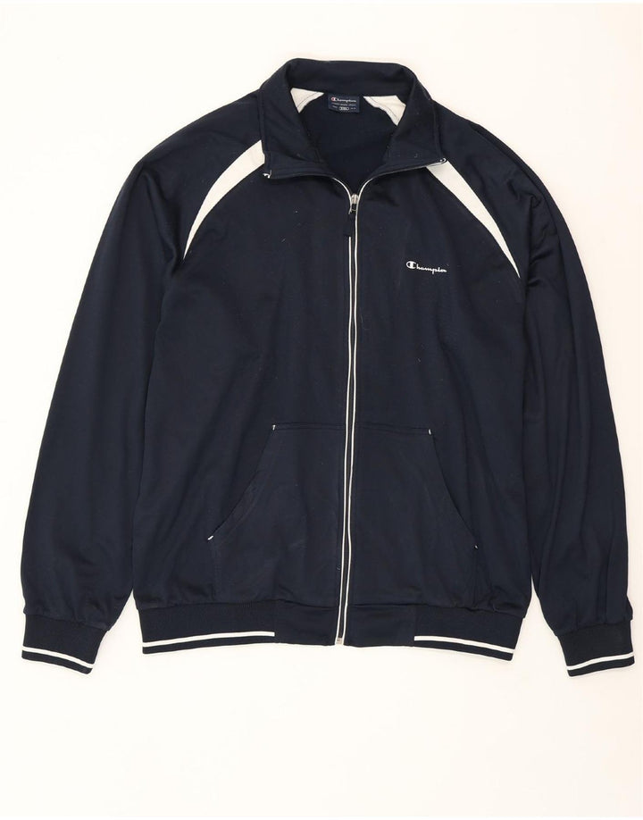 CHAMPION Veste de Survêtement Homme 2XL Bleu Marine Colorblock Polyester