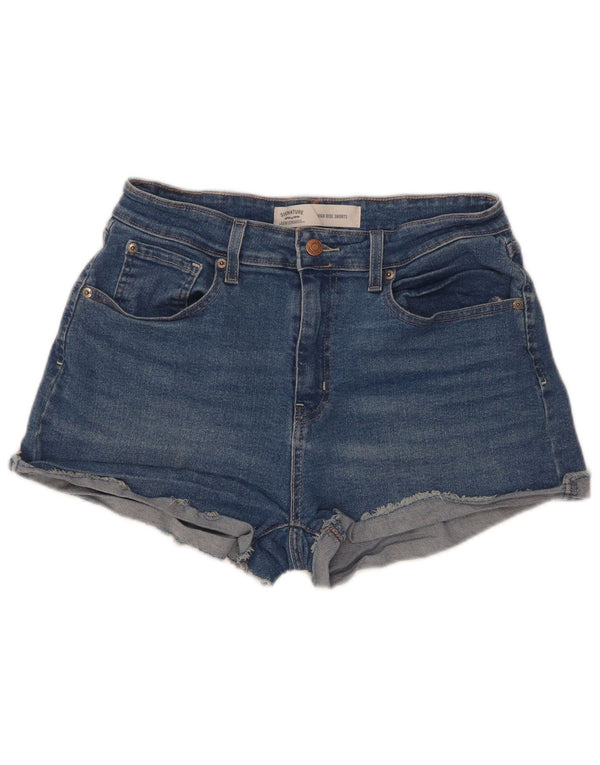 Levi's Short en jean taille haute pour femme US 12 Large W31 Bleu Coton