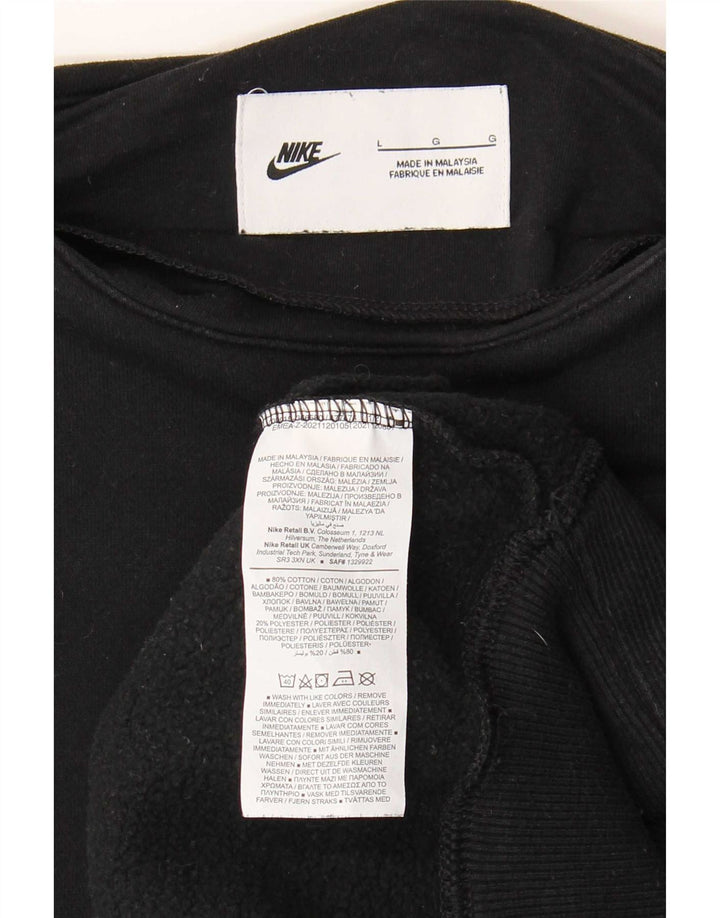 Nike Sweat-shirt surdimensionné pour femme UK 16 Grand coton noir