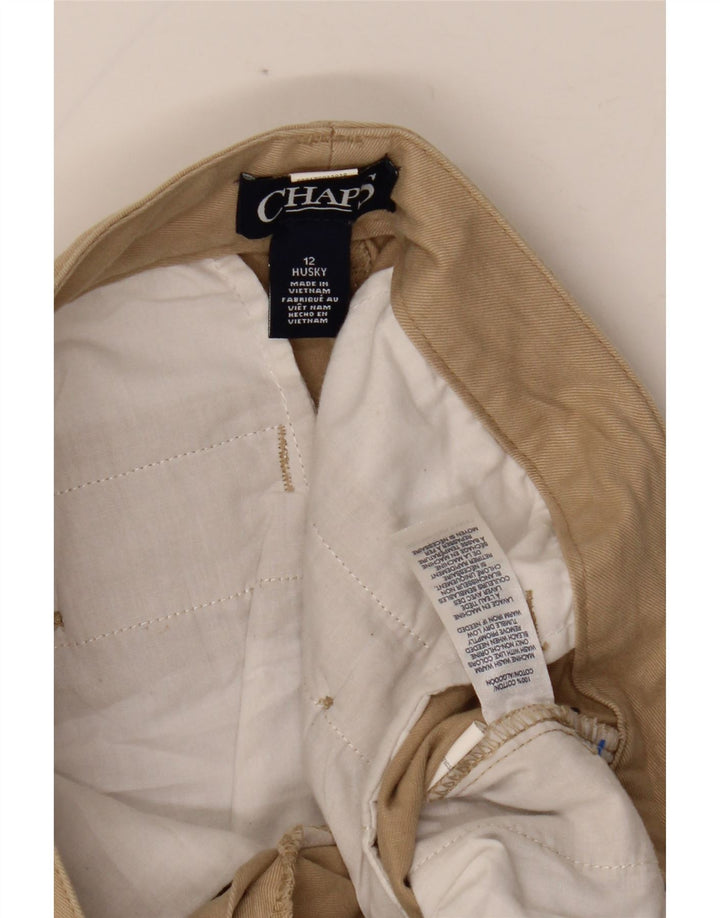 Chaps Pantalon Chino Droit Garçon Husky 11-12 Ans W29 L26 Coton Beige