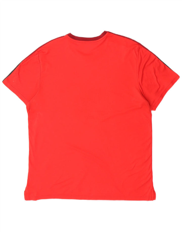 Nike T-Shirt Homme Haut XL Rouge Colorblock Polyester