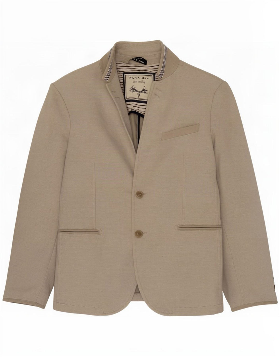 Zara Veste Blazer 2 Boutons Homme EU 52 Large Gris Coton