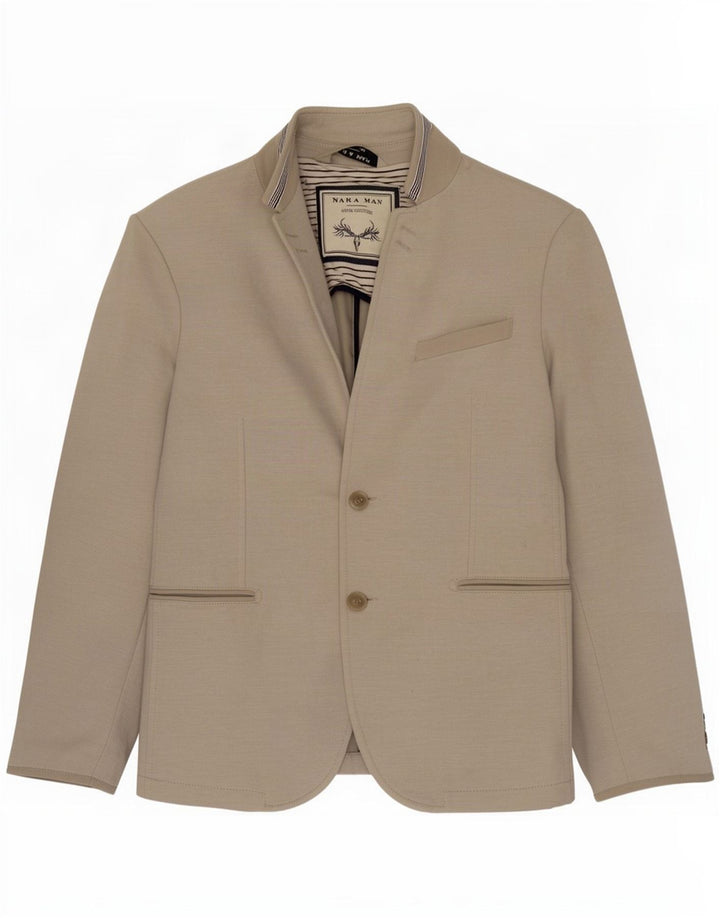 Zara Veste Blazer 2 Boutons Homme EU 52 Large Gris Coton