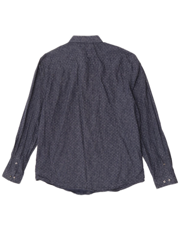 Jack & Jones Chemise Premium Homme Taille 44 XL Bleu Marine Coton Tacheté