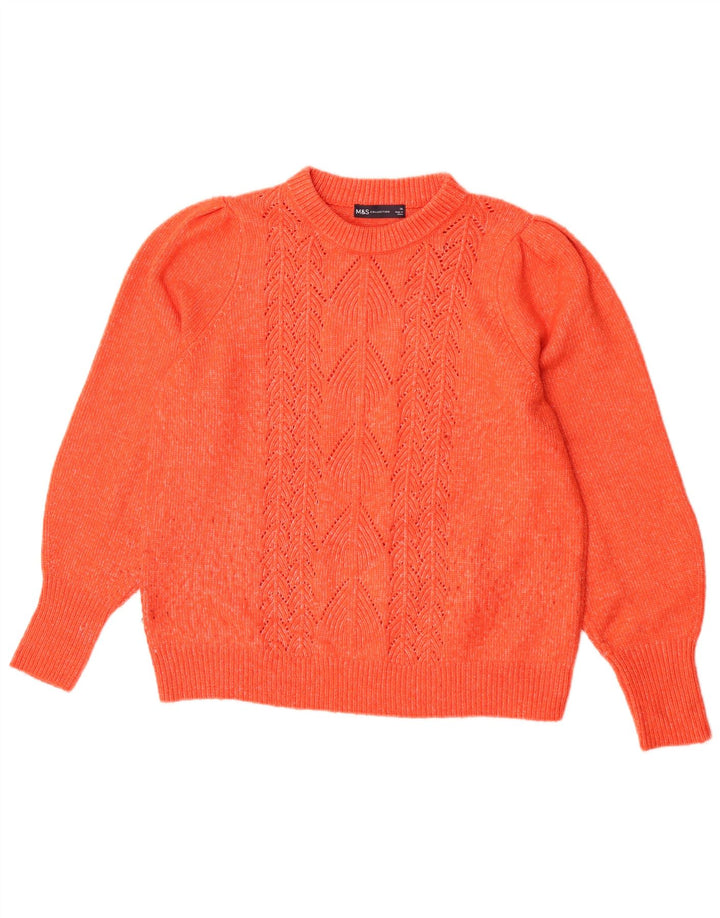 Marks & Spencer Pull à col rond pour femme UK 16 Large Orange