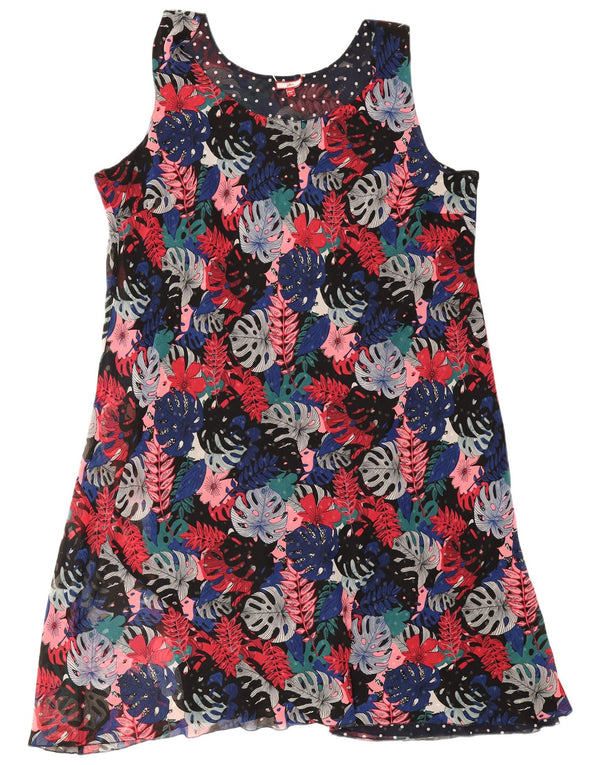 Joe Browns Robe trapèze sans manches pour femme UK 20 2XL Floral multicolore