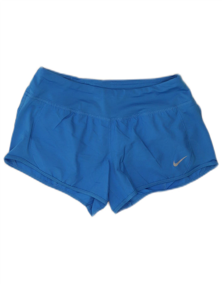NIKE Short de sport Dri Fit pour femme UK 10 Petit Bleu Polyester