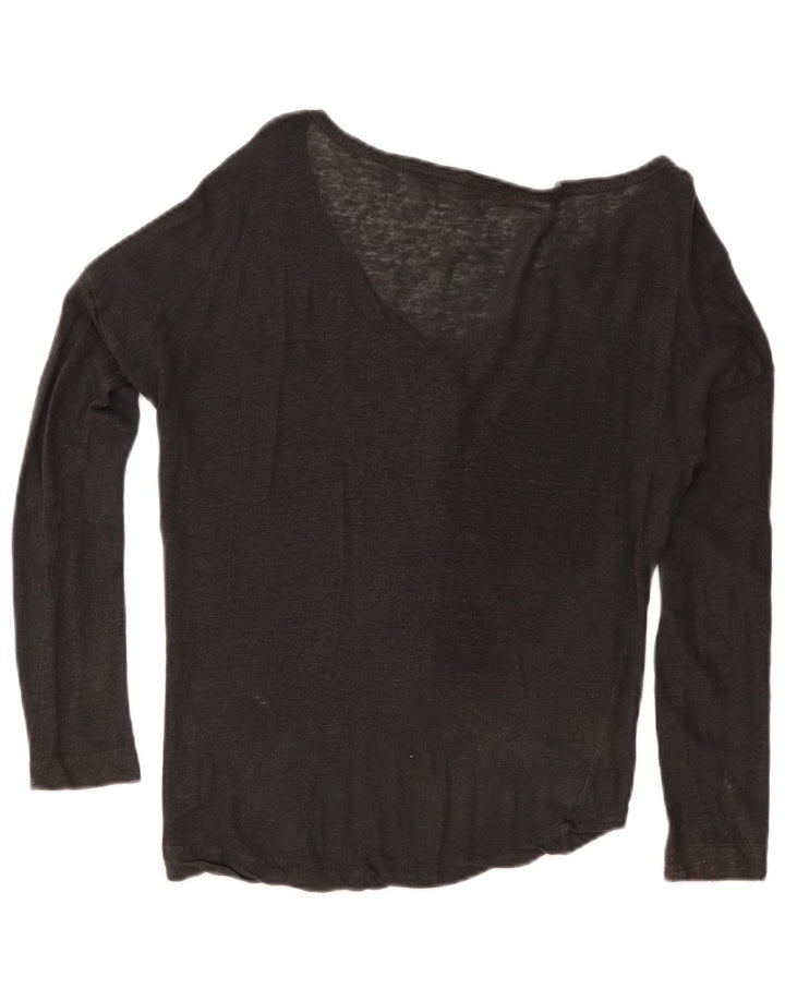 Zara Cardigan surdimensionné pour femme UK 10 Petit lin gris