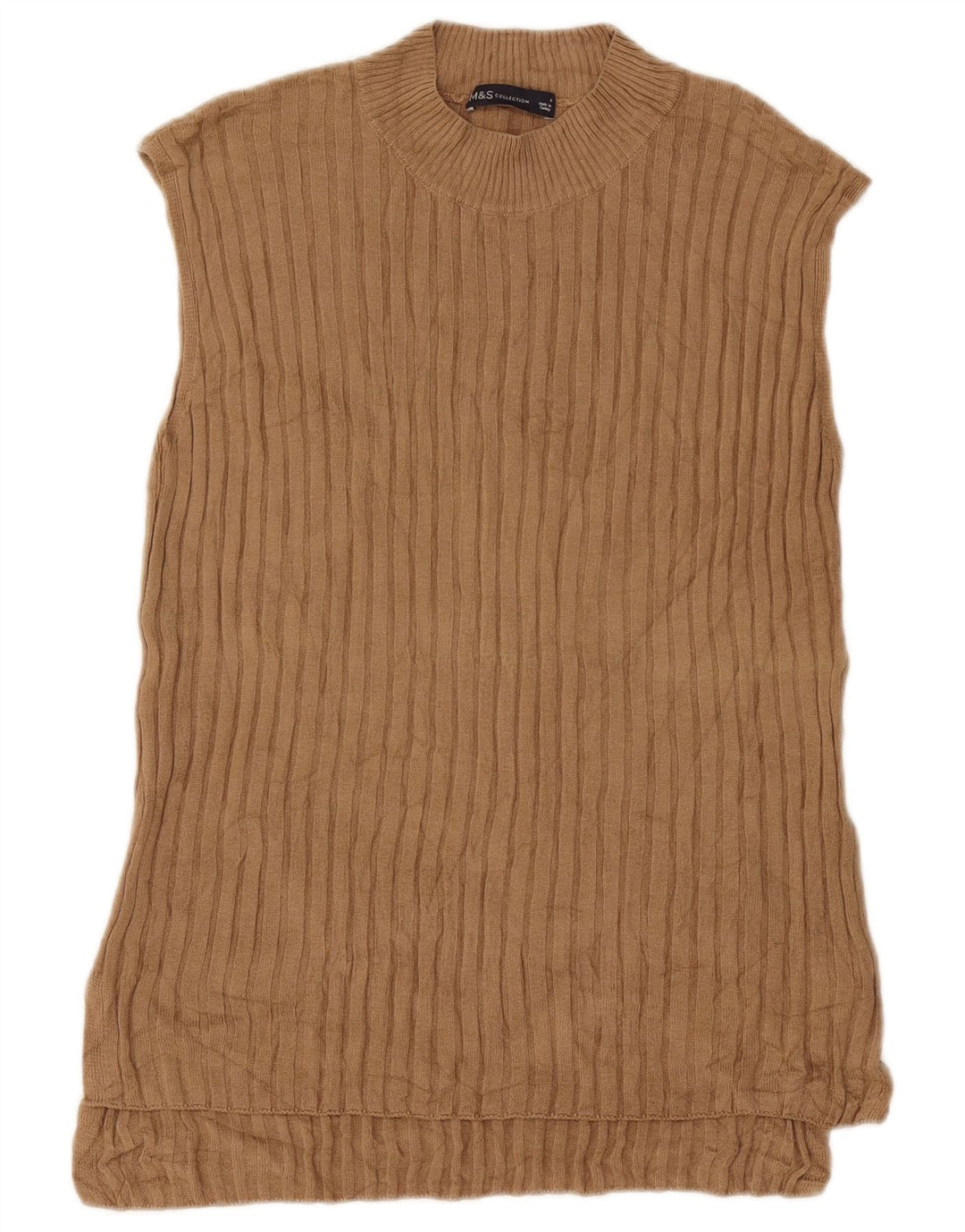 Marks & Spencer Débardeur surdimensionné pour femme UK 10 Small Marron Viscose