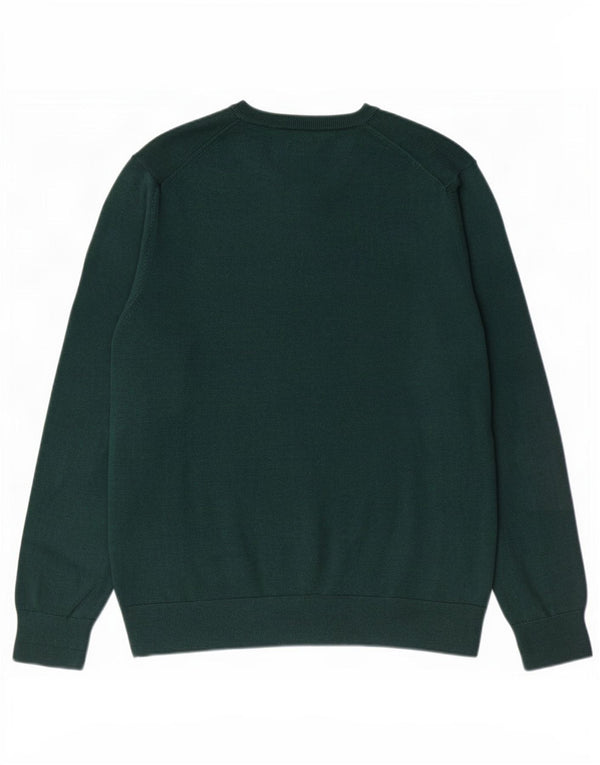 Marks & Spencer Pull col V pour homme XL en coton vert