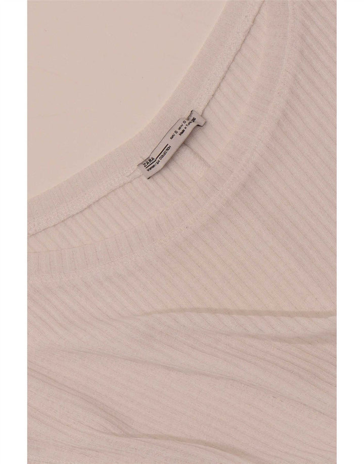 Zara Débardeur surdimensionné pour femme UK 10 Petit Blanc