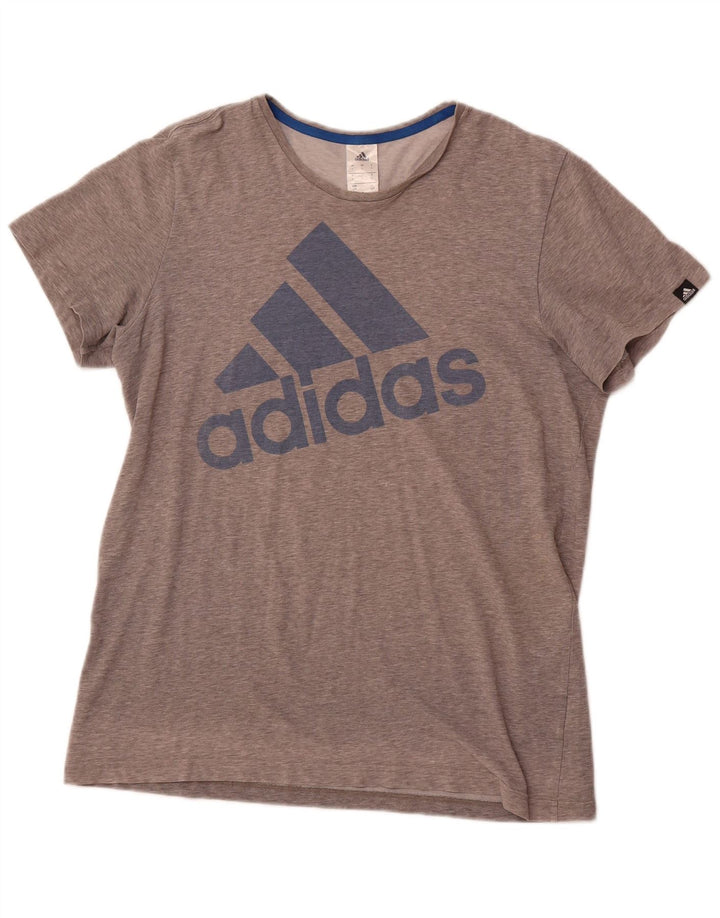 ADIDAS T-shirt graphique pour hommes, grand, gris