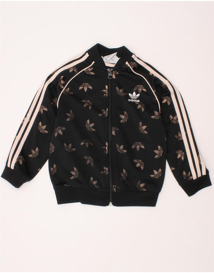 Adidas Veste de Survêtement Graphique Fille 3-4 Ans Noir Polyester