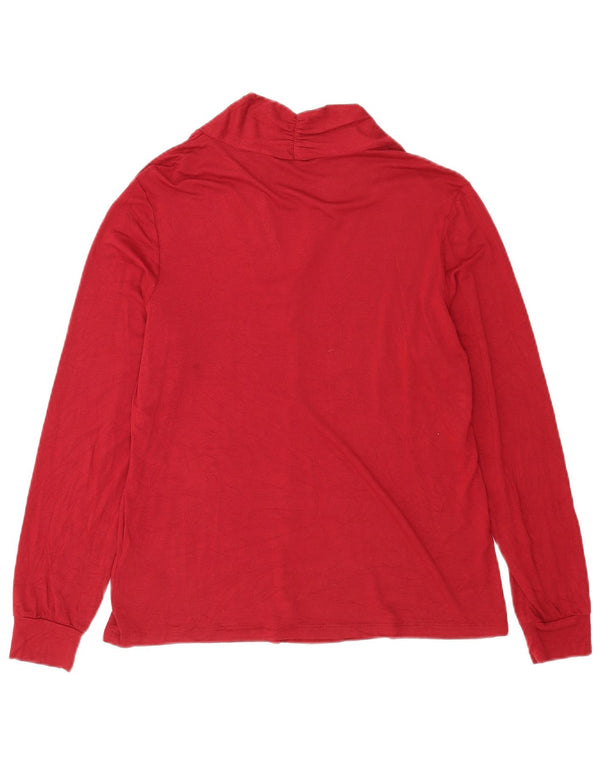 Tchibo Femme Top Oversize Manches Longues EU 36/38 Small Rouge Viscose