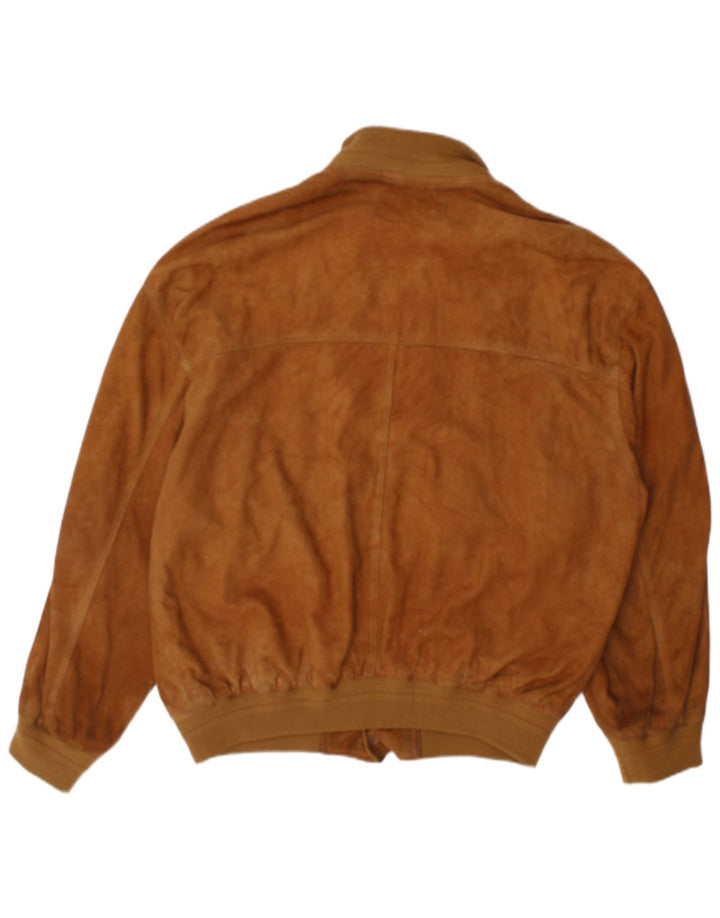 veste bomber en daim vintage pour homme UK 42 XL Marron