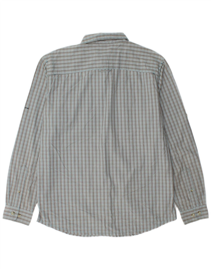 Columbia Chemise Homme Grand Carreau Bleu Coton