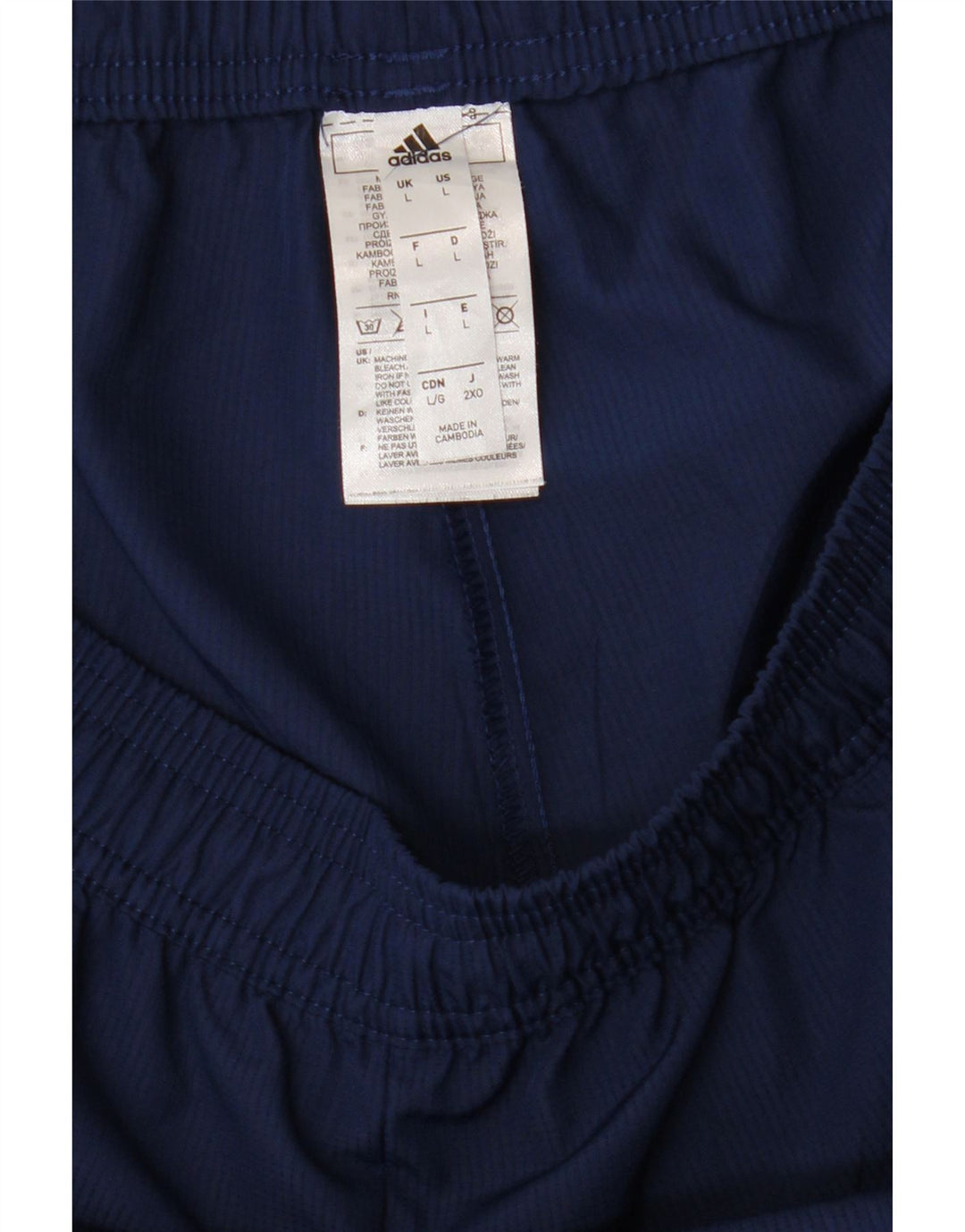 ADIDAS Mens Aeroready Sport Shorts Large  Navy Blue Polyester Vintage Adidas and Second-Hand Adidas from Messina Hembry 