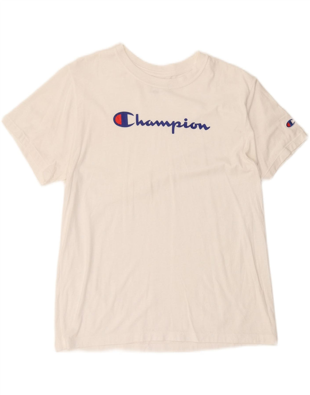 Champion T-shirt graphique pour femme UK 16 Large Blanc