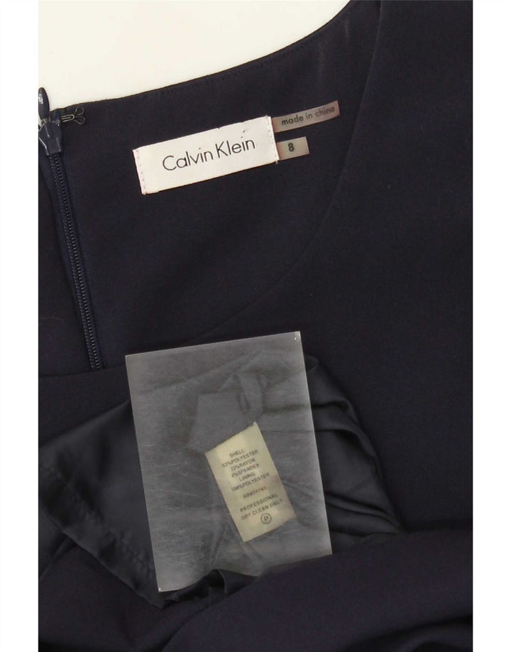 Calvin Klein Robe fourreau sans manches pour femme US 8 Bleu marine moyen Polyester