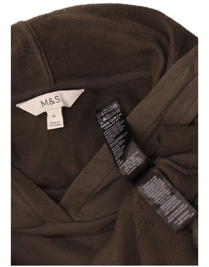 Marks & Spencer Pull à capuche pour homme XL Kaki Coton