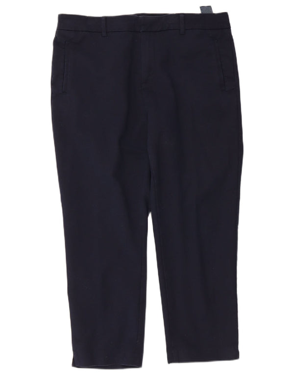 Tommy Hilfiger Pantalon court pour femme US 14 XL W34 L24 Bleu marine Coton
