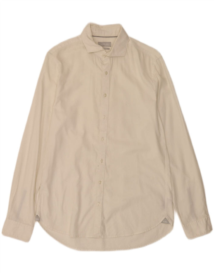 Michael Kors Chemise Slim Fit Homme Taille 39 15 Coton Blanc Moyen