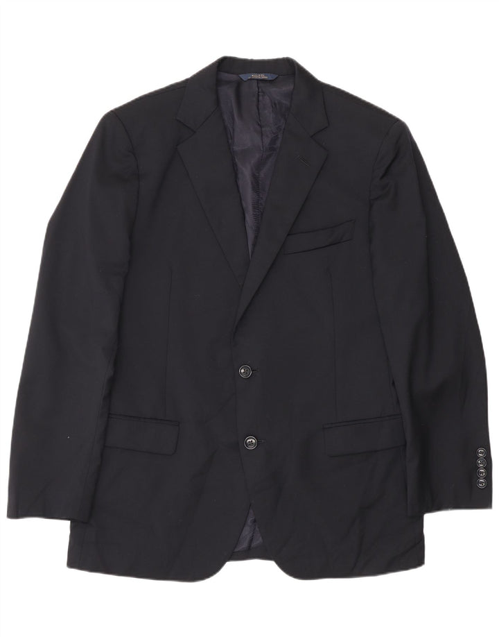 Brooks Brothers Veste blazer à 2 boutons pour homme UK 40 Grande laine bleu marine