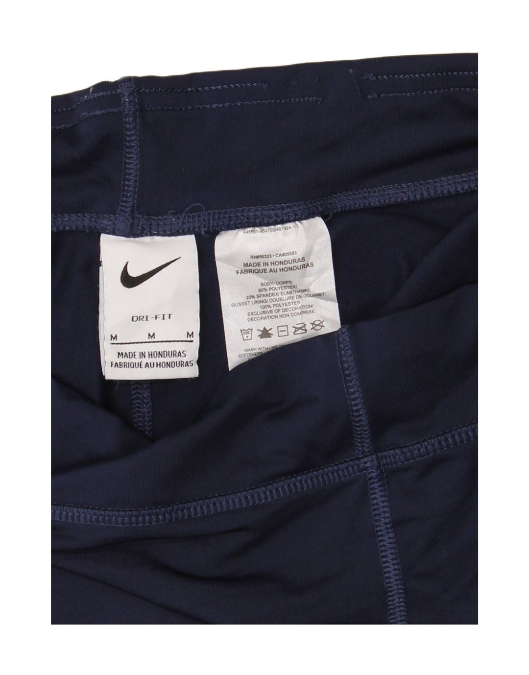NIKE Short de sport Dri Fit pour femme UK 12 Bleu marine moyen Polyester