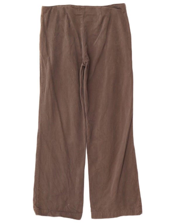 Toast Pantalon décontracté à jambe large pour femme UK 14 Large W34 L32 Marron Coton