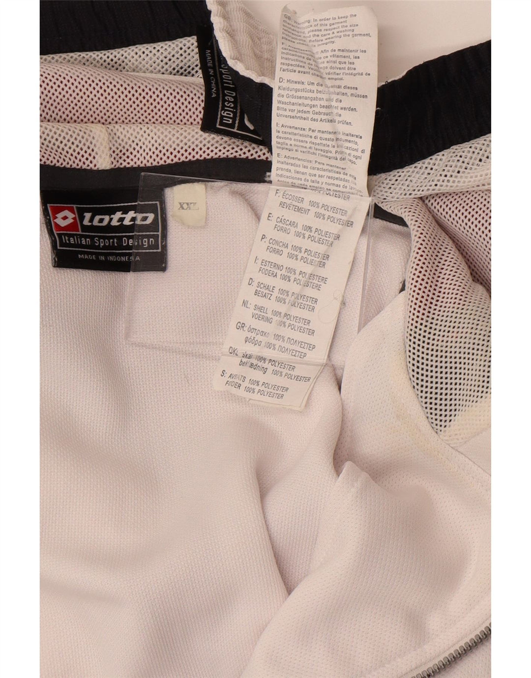Lotto Survêtement complet graphique pour homme 2XL Blanc Colorblock Polyester