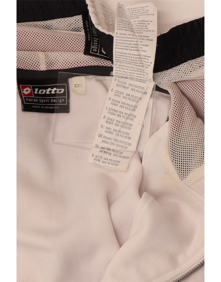 Lotto Survêtement complet graphique pour homme 2XL Blanc Colorblock Polyester