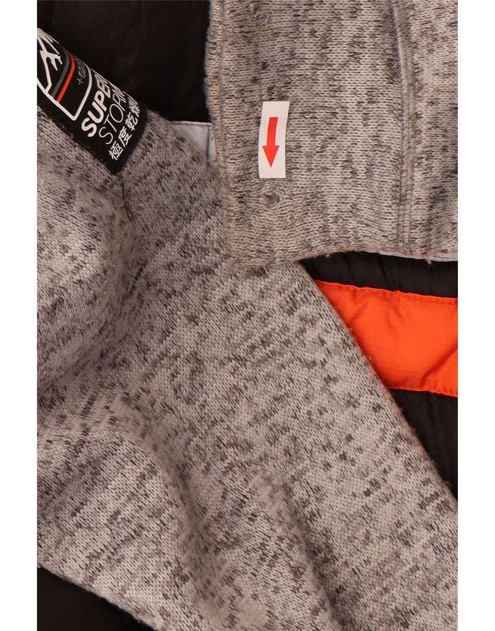 Superdry Veste coupe-vent à capuche pour hommes UK 38 Medium Noir Polyester