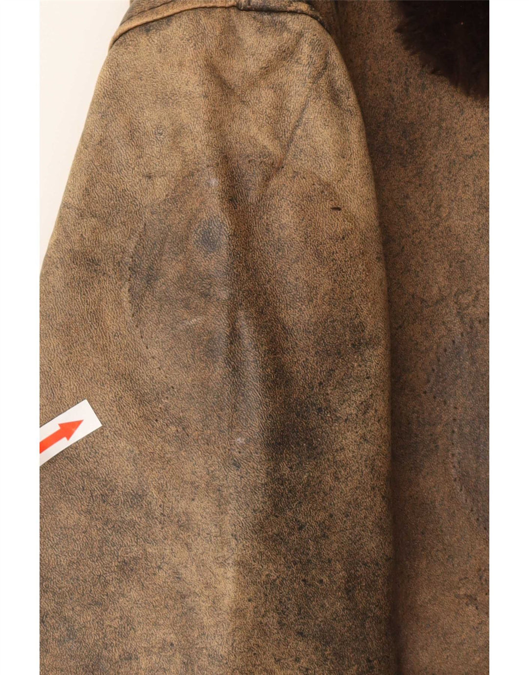 Schott Veste d'aviateur en cuir graphique pour homme UK 42 XL Cuir marron