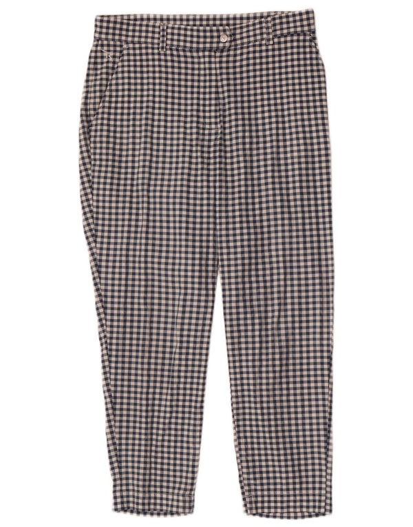 Chervo Pantalon Chino Slim Femme IT 42 Medium W28 L23 Bleu Vichy
