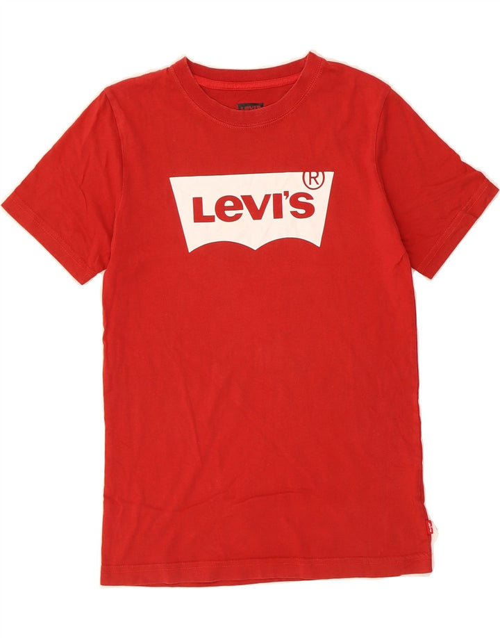 LEVI'S Boys Graphic T-Shirt Top 11-12 Years Red Vintage Levi's and Second-Hand Levi's from Messina Hembry 