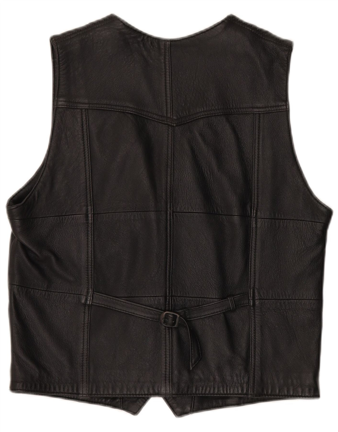 gilet en cuir homme vintage IT 48 Cuir noir moyen