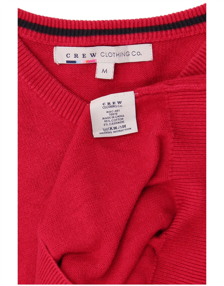 Crew Clothing Pull col V Homme Rouge Moyen Coton