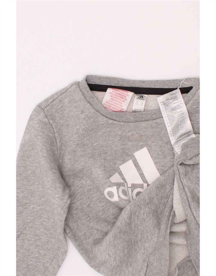Adidas Sweat-shirt graphique pour garçon 2-3 ans Gris Coton