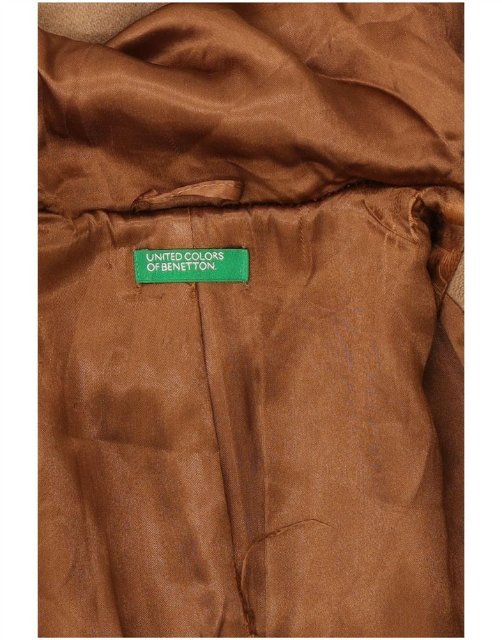 Benetton Duffle-coat à capuche pour femme UK 10 Petit Beige