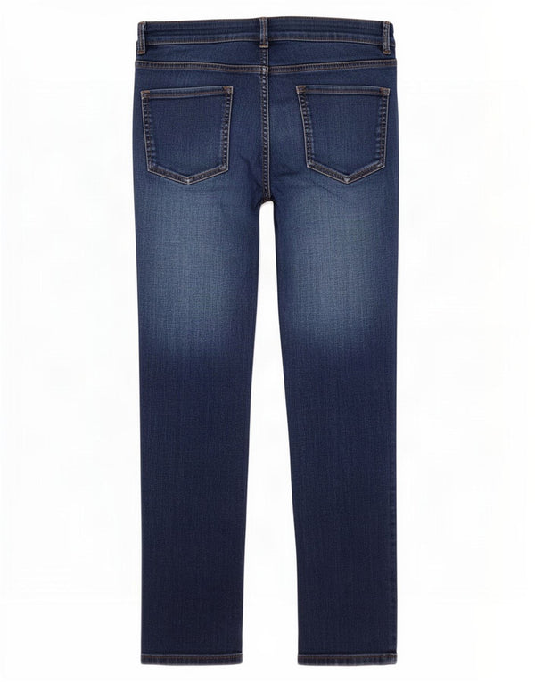 Marks & Spencer Jean slim The Lily pour femme UK 14 Large W30 L26 Bleu Coton