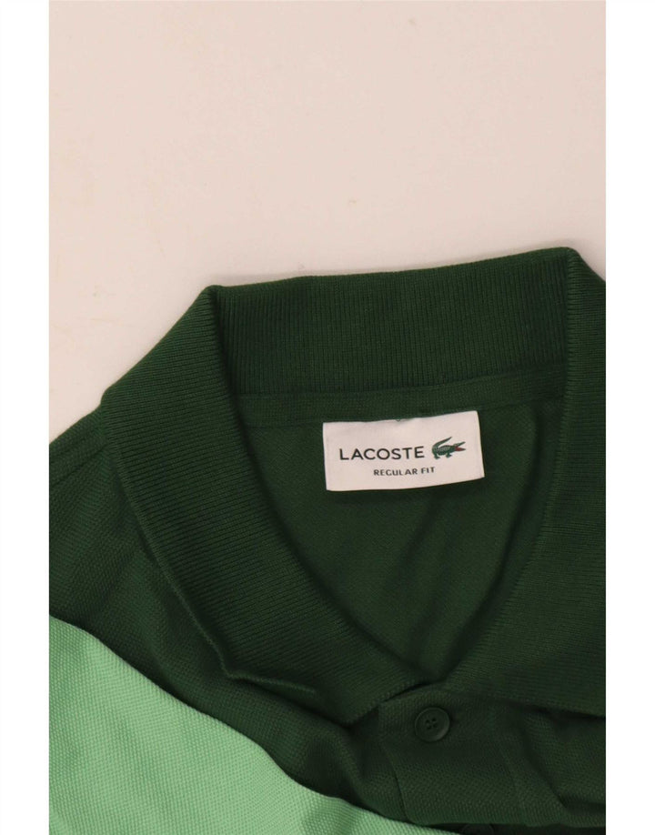Lacoste Polo Regular Fit Homme Vert Moyen Colourblock
