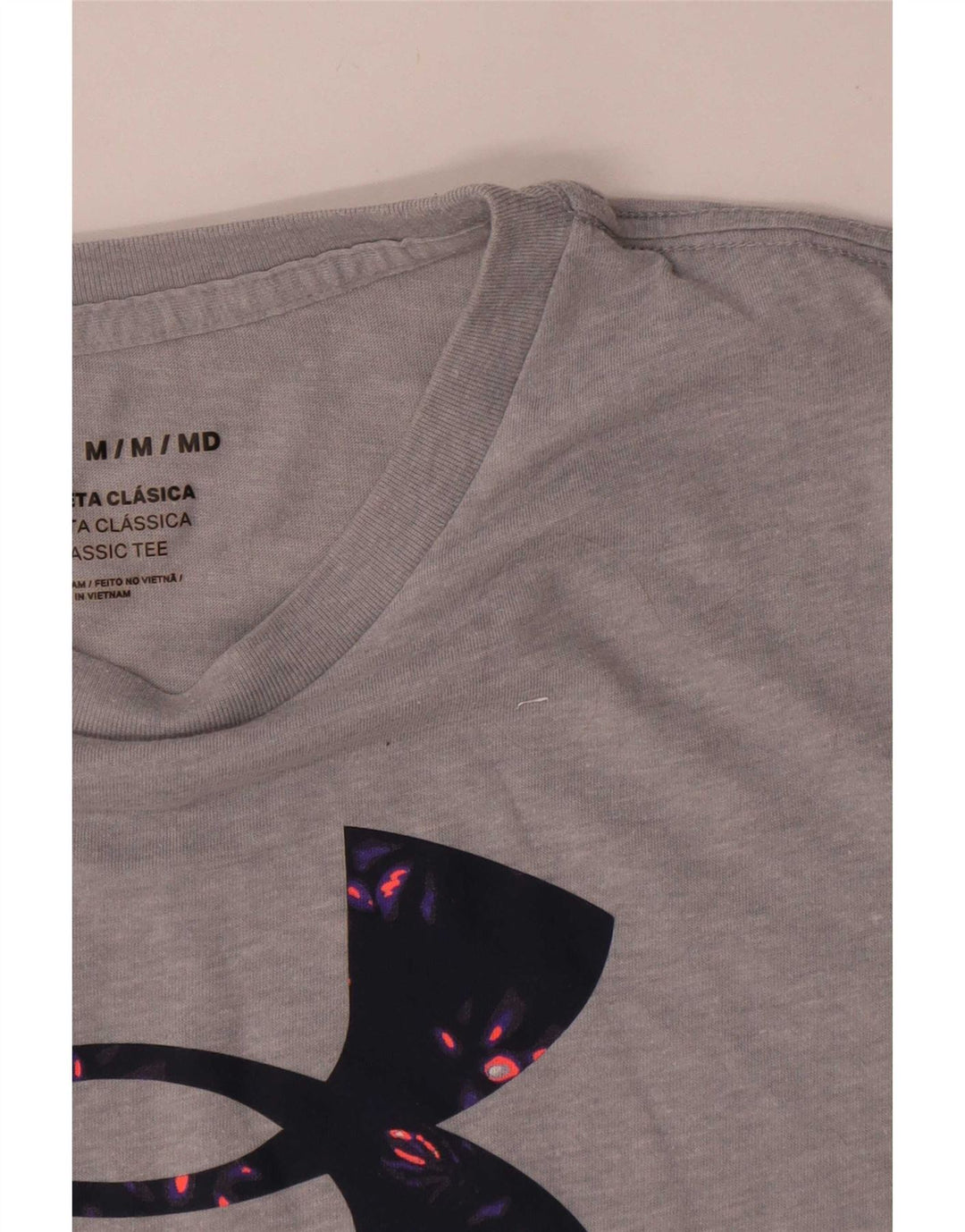 Under Armour T-shirt graphique pour femme UK 14 Gris moyen