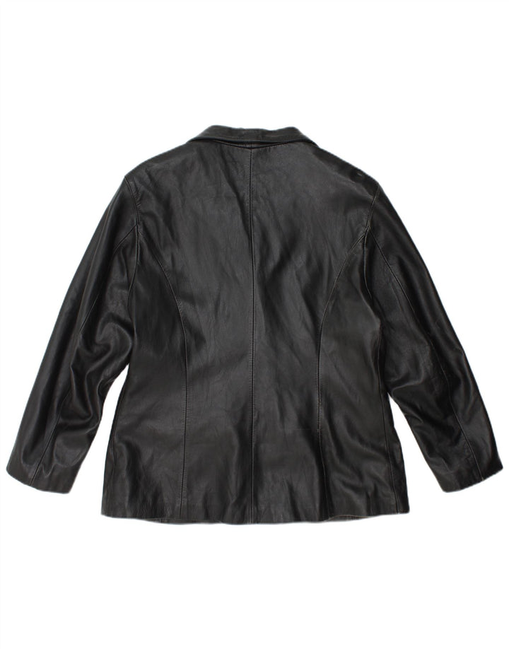 Veste en cuir femme vintage IT 50 XL Cuir noir