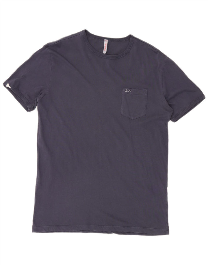 SUN68 T-Shirt Homme Haut Bleu Marine Moyen Coton