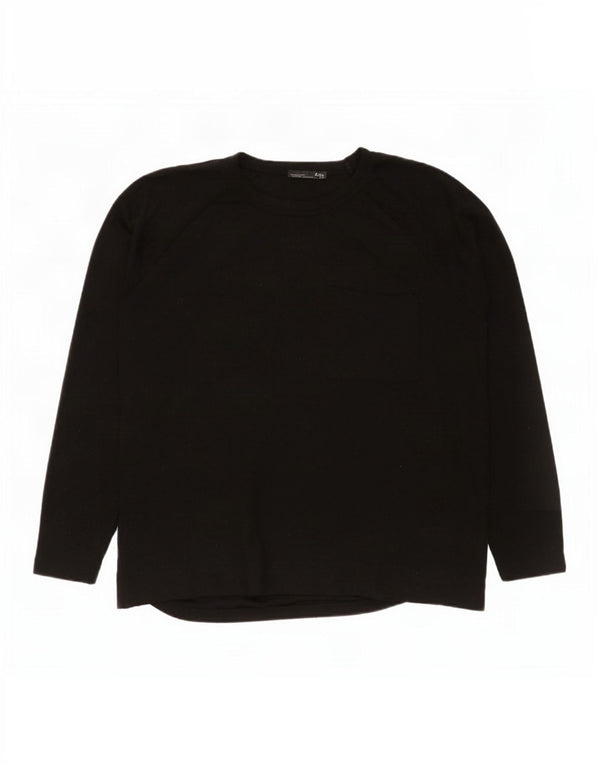 Zara Haut surdimensionné à manches longues pour femme UK 10 Small Noir