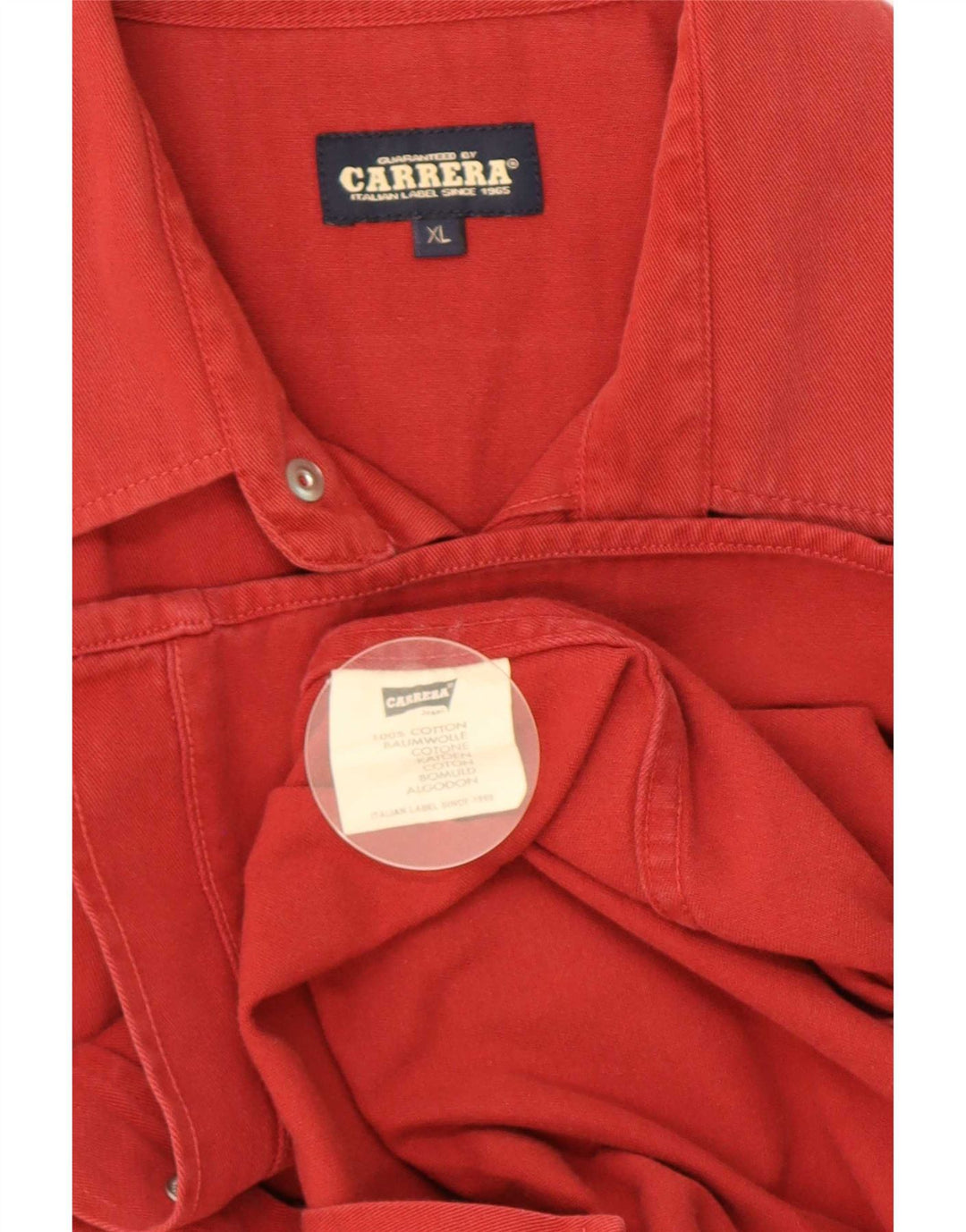 Carrera Chemise Homme XL Rouge Coton