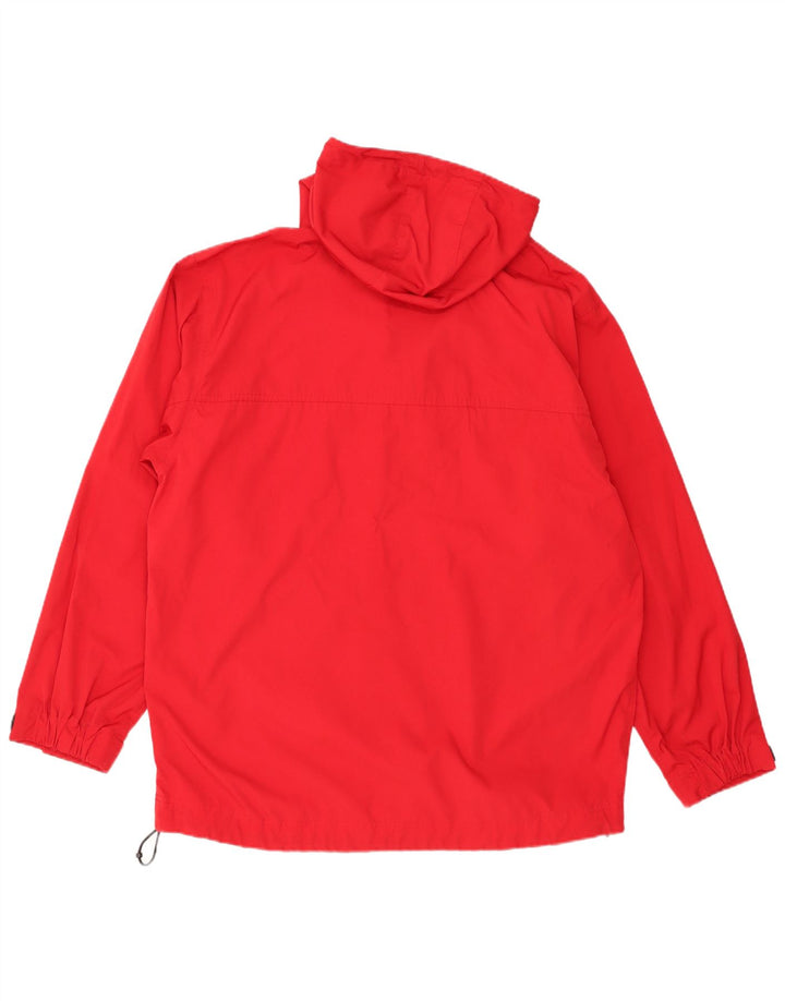 Timberland Veste anorak graphique à capuche pour hommes UK 38 Rouge moyen Polyester