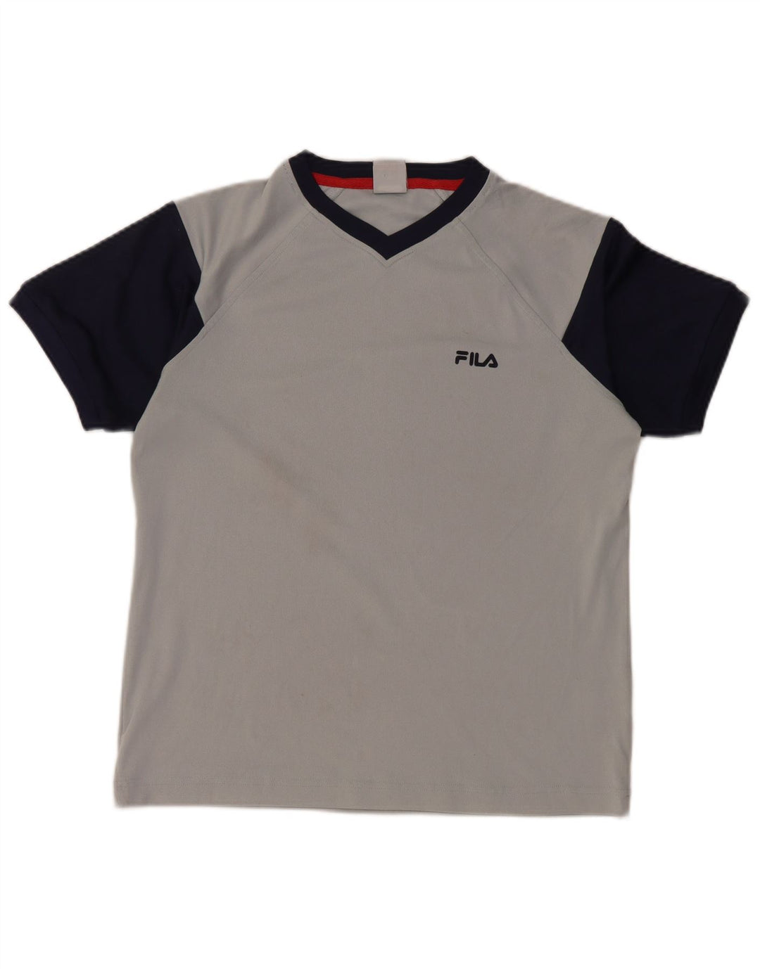 FILA T-shirt graphique pour garçon 11-12 ans Gris moyen Colourblock