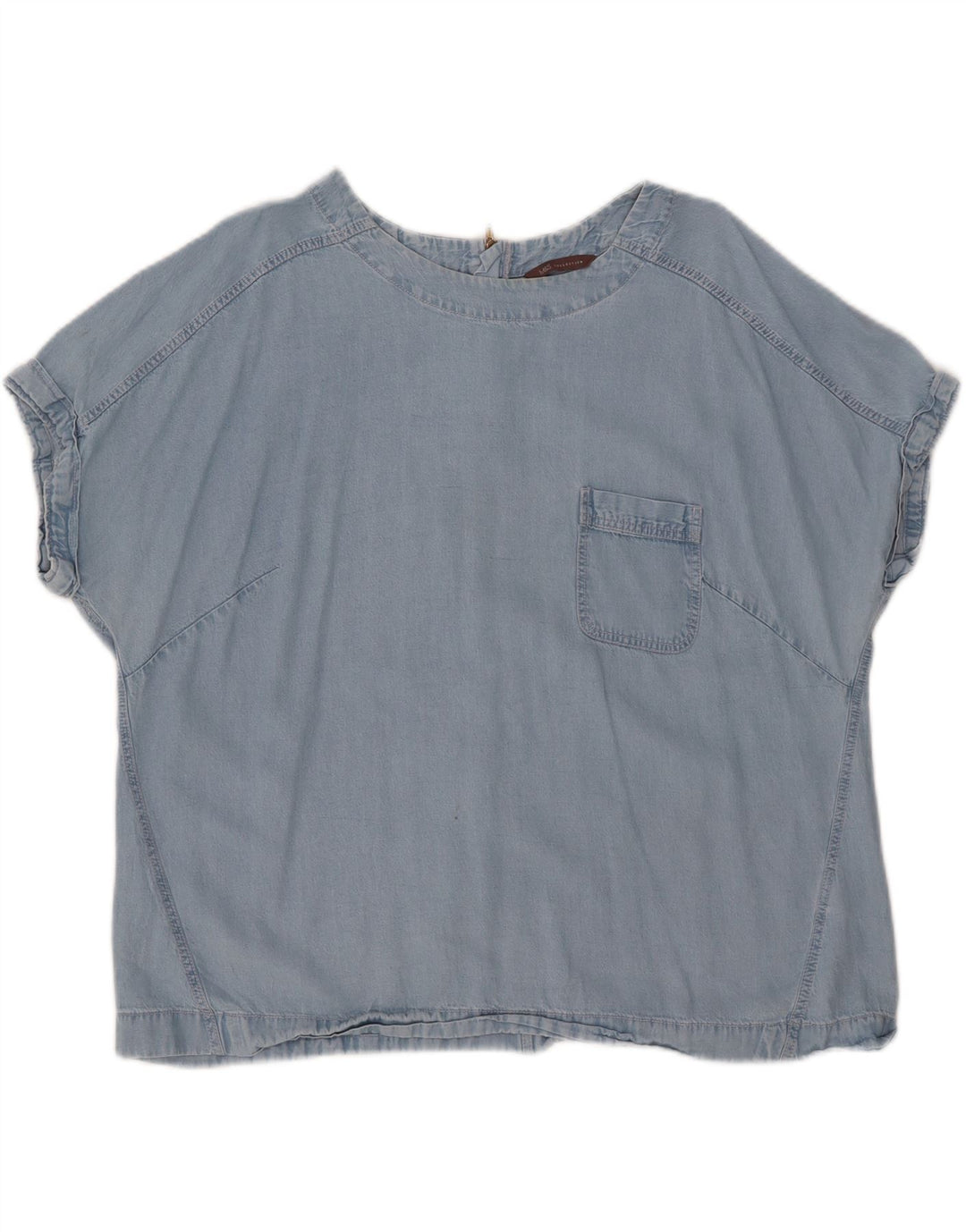 MARKS & SPENCER Haut chemisier en jean pour femme UK 20 2XL Bleu Lyocell