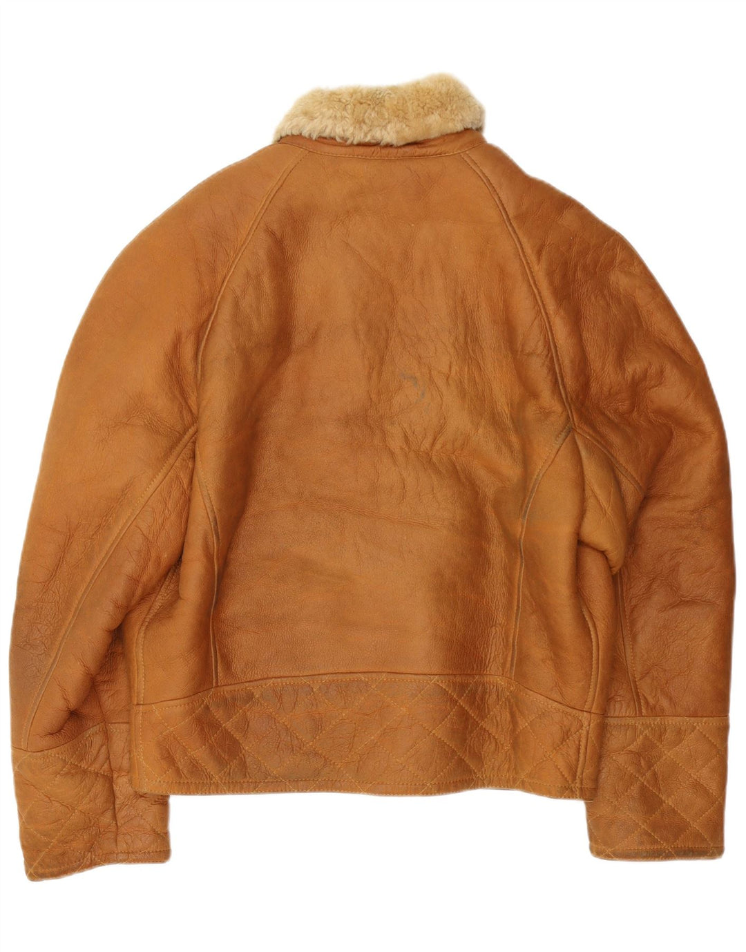 VINTAGE Veste en peau de mouton pour homme IT 48 Peau de mouton beige moyen